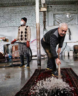 شستشوی سنتی قالی در قالیشویی بلوار ابوذر